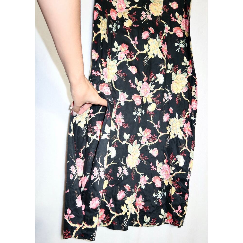 Pine Cone Hill Dress Size Large Length 47” Button Slits Floral Cotton - Picture 3 of 7